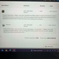 Sprinter Seats Brand New 