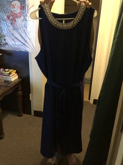 Navy blue dress plus size