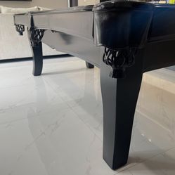 Modern Black Pool Table 8’ (Free Delivery & Pro Setup) New Felt Any Color + All Accessories Provided
