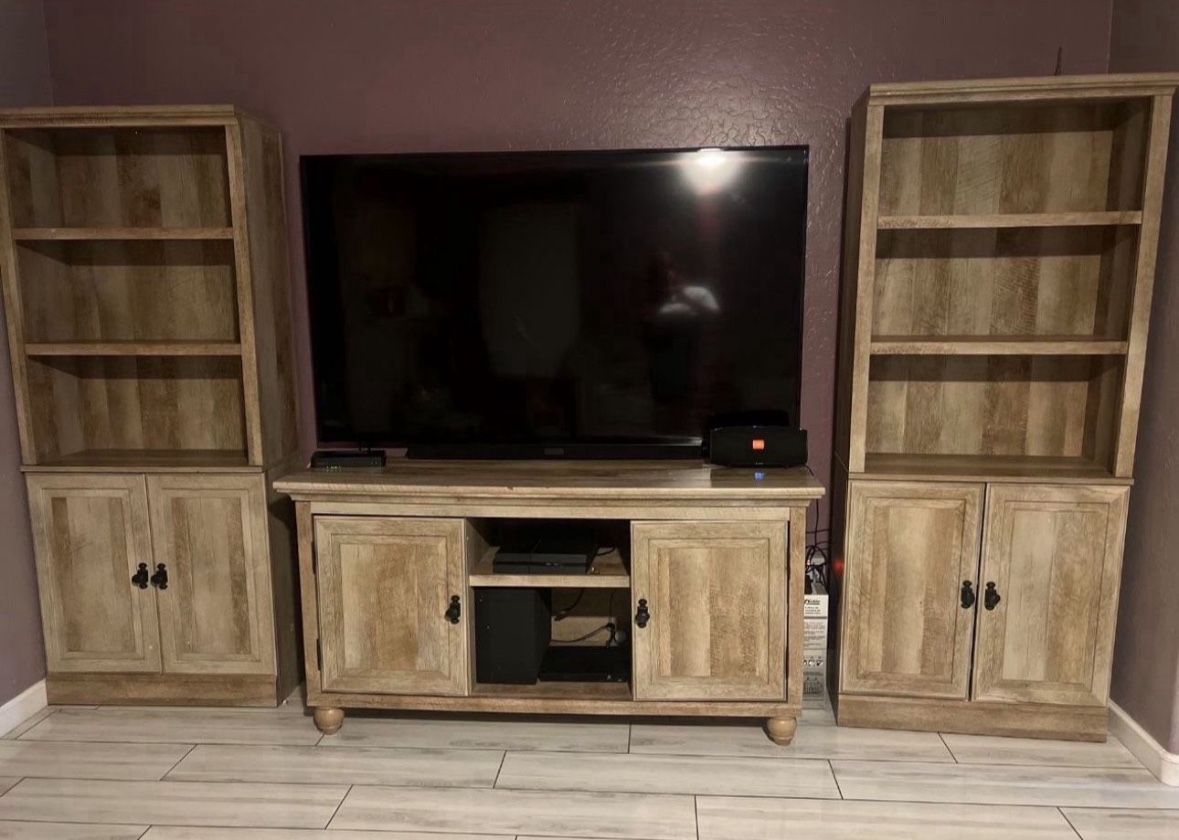 Tv Stand And Bookshelves