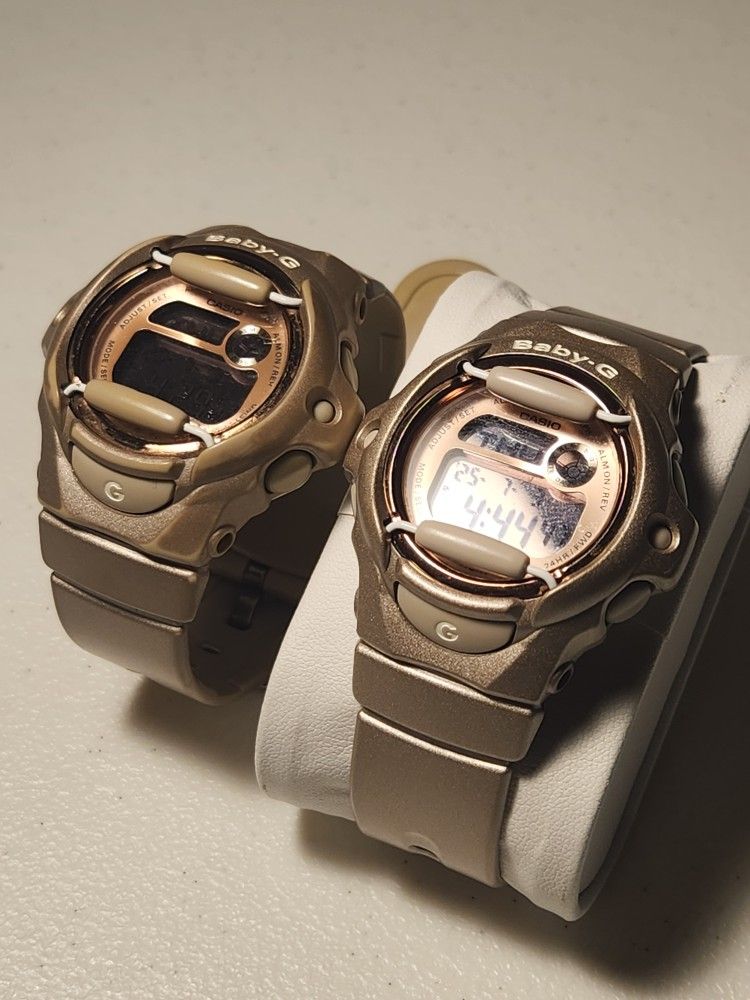 Casio Baby-G Digital Watch Pair Rose Gold BG169G-4 Fast Ship