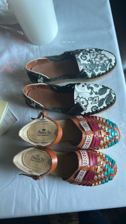 Two pairs of Mexican shoes for women