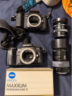 Minolta 35mm Film Cameras, Minolta/Sony A Mount lenses, and more! See prices ‼️‼️