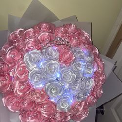 Rose Bouquet With Lights