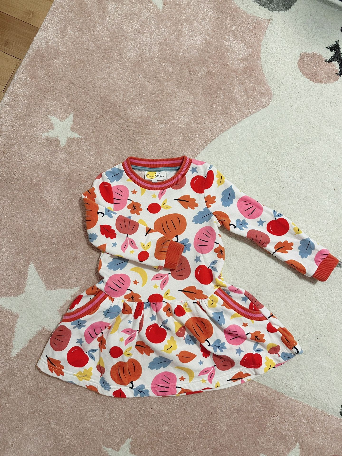 Mini Boden Autumn Print Dress - Size 4-5Y (110cm)