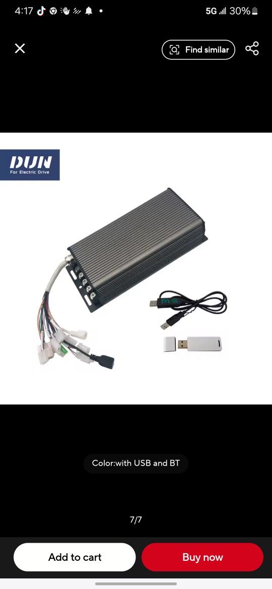 RISUN SUN 48-72V 100A 4800W-7000W SVMC72100-M ..E-BIKE MOTOR CONTROLLER W/BLUETOOTH 