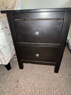 IKEA Hemnes - 2 Drawer Nightstand (Dark Brown)