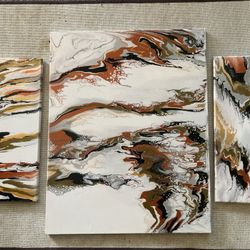 Abstract Acrylic Painting Set Of 3