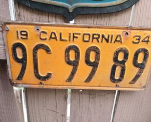 1934 license plate
