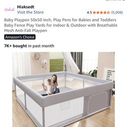 50x50inch Baby Playpen For Babies And Toddlers
