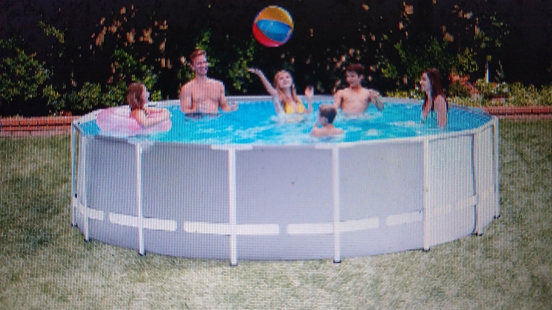 Intex Prism 15-Foot Frame Pool, Grey