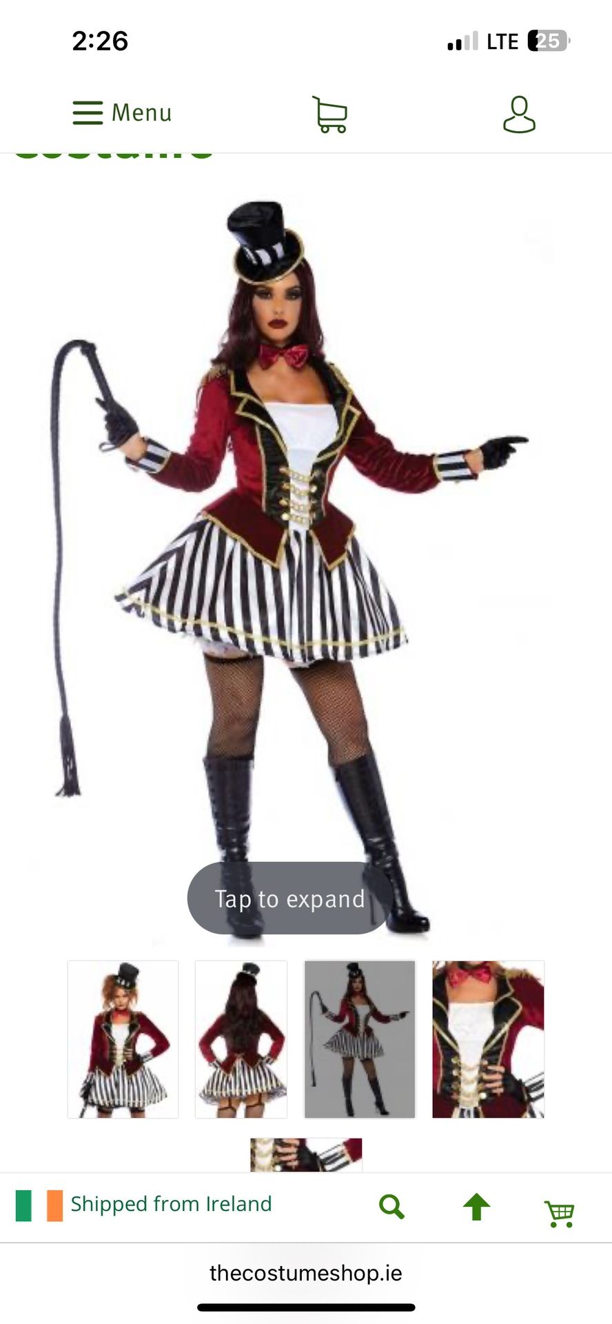 Ringmaster Costume Women Size-Large