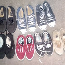 7 Pair of Converse and Vans size 6/6.5 Mens - 8 Women