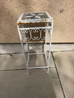 Mosaic Wrought IronPlant Stand 9.5”x24”