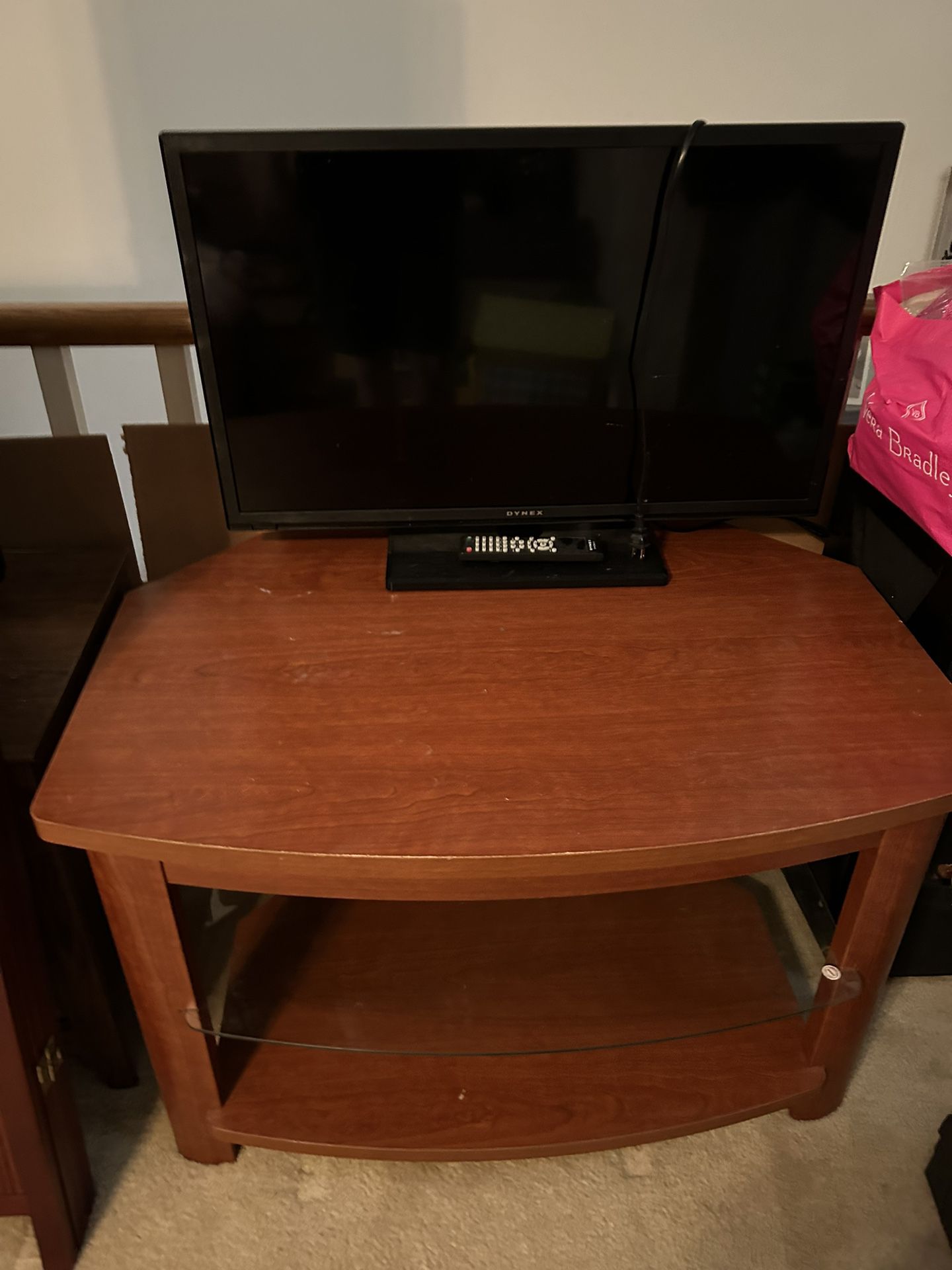 Tv Stand And Dynex Tv With Remote