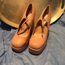 MADDEN GIRL Womens Blush Pink 2" Platform Khloe Toe Sculpted Heel, 9.5M, $15