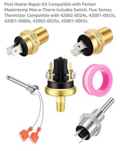 Pentair Mastertemp 400 300 Pool Heater Repair Kit Compatible with Pentair Mastertemp Max-e-Therm – Complete Service Kit with Switch, Flue Sensor, Ther