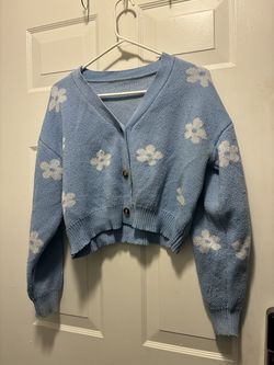 Light Blue Cardigan Sweater