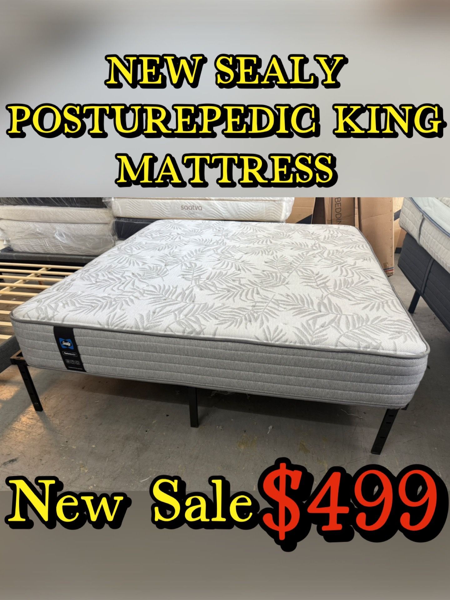 NEW SEALY POSTUREPEDIC KING MATTRESS