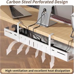 Under Desk Cable Management Tray Expandable 25.2" – 38.6"