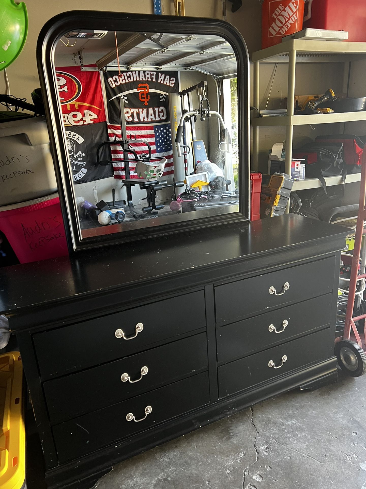 Black Dresser With mirror