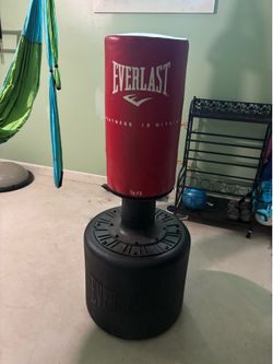 Boxing bag on stand