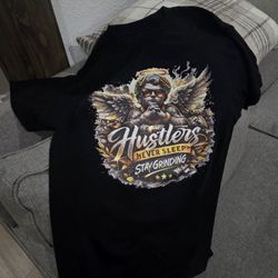 🔥 Hustlers Never Sleep T-Shirt – M & L Available + Custom Printing 🔥