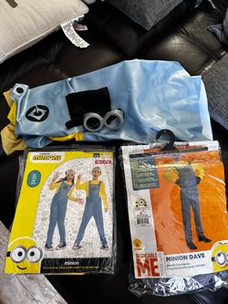 Minionsa costumes - toddler 2T , women’s medium , and men’s medium