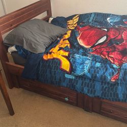 Twin Size Bed With Drawers
