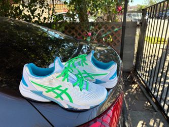 ASICS Tennis Men’s 11  White Green Blue