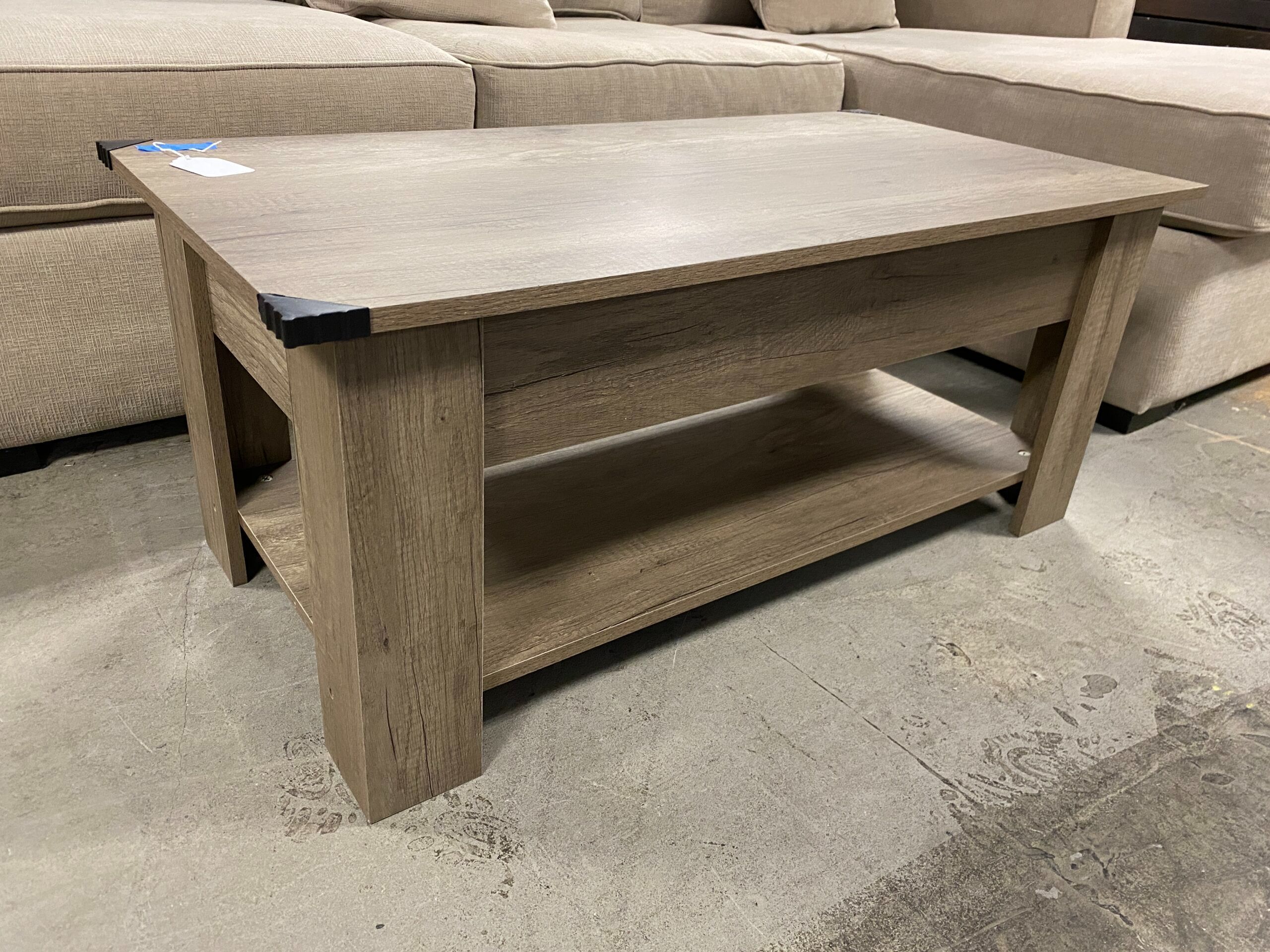 Lift-Top Grey Coffee Table