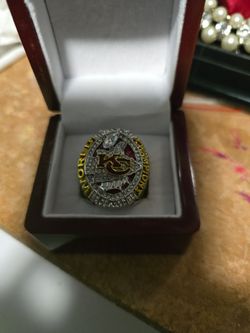Size 12 Kansas City Chiefs Stainless Steel Ring Patrick Mahomes On The Side With Etching Inside