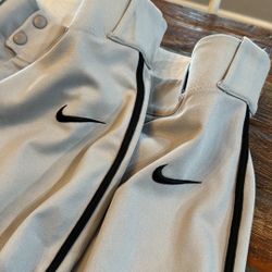 Nike Men's Vapor Select High Piped Knicker Baseball Pants Gray / Black SMALL