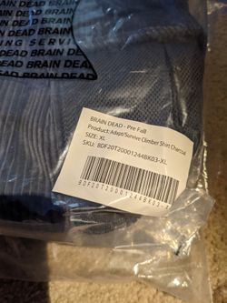 Braindead adapt survive coudiroy gray XL climber button up shirt