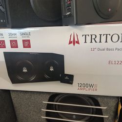 Triton El 122p Subwoofer Amplifier Package Deal 