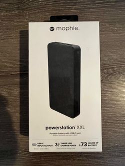 mophie powerstation XXL Power Bank 3-Port USB-C/USB-A Fast Charge Black