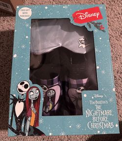 New nightmare before Christmas slippers and eye mask size 7
