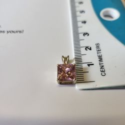 Pink 925 Cz Pendant
