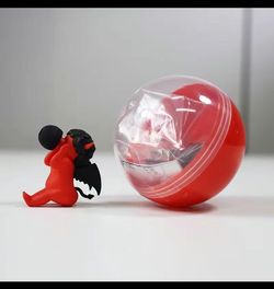 Bright Link Mini Small Capsule Red Demon Baby Earplug Whisper Toy Figure