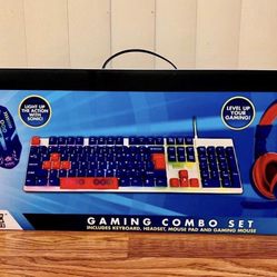 Sonic the Hedgehog Gaming Combo Set Computer Keyboard Headset And Gaming Mouse