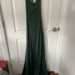 Green Long Prom Dress 
