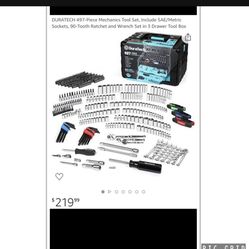 Duratech 497 Piece Tool Set W Tool Box New 