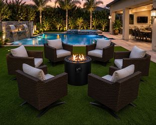 Patio furniture set with Fire pit