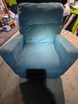 Blue recliner