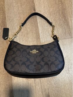 Coach black/brown shoulder and crossbody purse