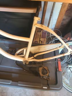 Vintage Bicycle Frame with Crank