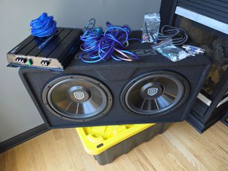 'NEW'PRORECK 12"SUBS WITH AMP 1500W