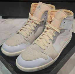 Air Jordan 1 Mid SE Craft Inside Out White/Grey men's 10.5