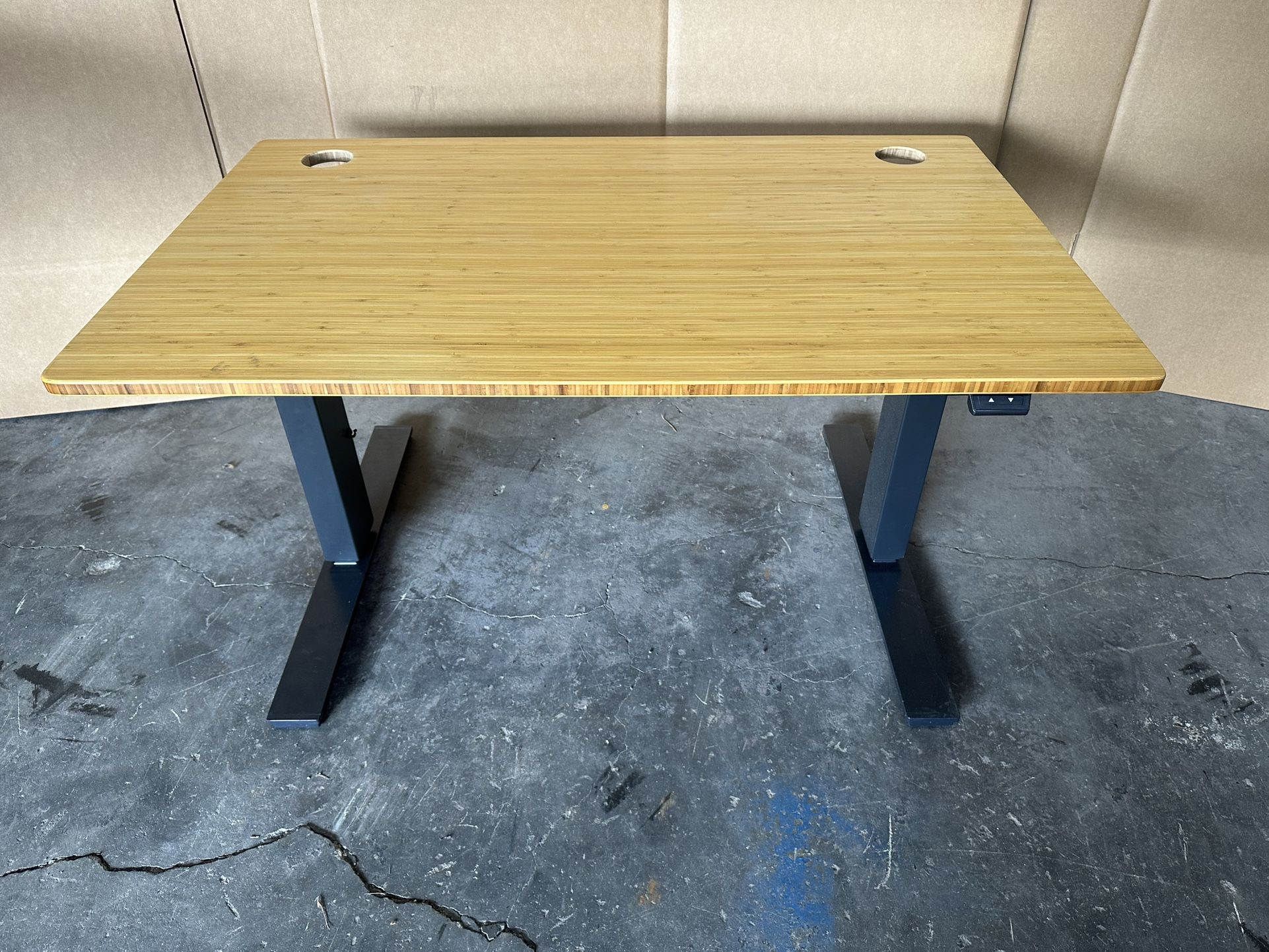 Electric standing desk real bamboo surface 48”x30”