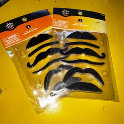 Set of 12 Hyde and Eek! Self-Adhesive Costume Mustaches - 2 Brand New Packs